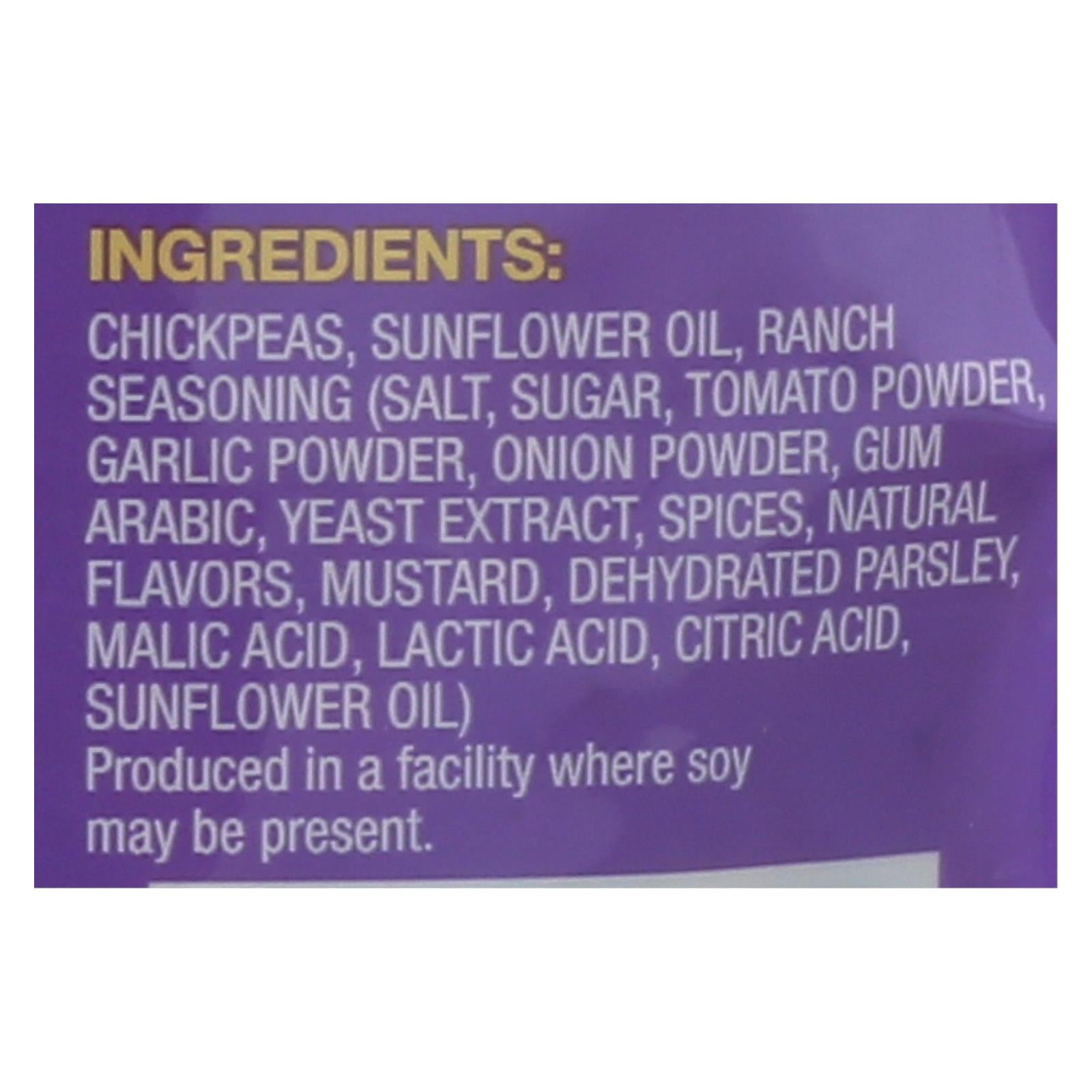 Biena Chickpea Snacks - Rockin' Ranch - Case Of 8 - 5 Oz. - GreatEagleInc