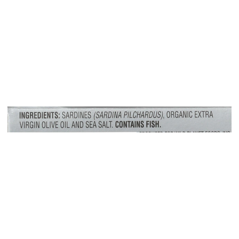 Wild Planet Wild Sardines - Skinless Boneless Fillets In Olive Oil - Case Of 12 - 4.25 Oz - GreatEagleInc