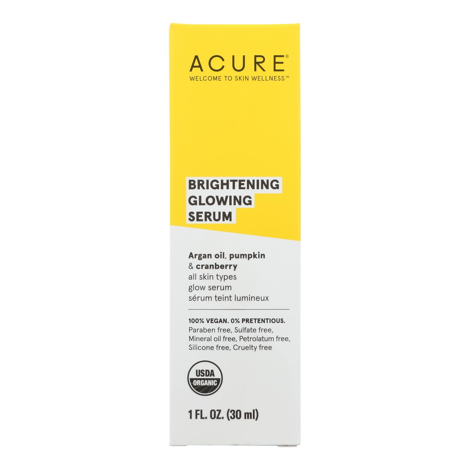 Acure - Serum - Firming Facial - 1 Fl Oz - Eco-Friendly Home & Grocery