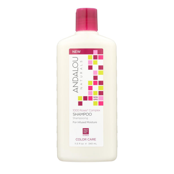 Andalou Naturals Color Care Shampoo -1000 Roses Complex - 11.5 Fl Oz - GreatEagleInc