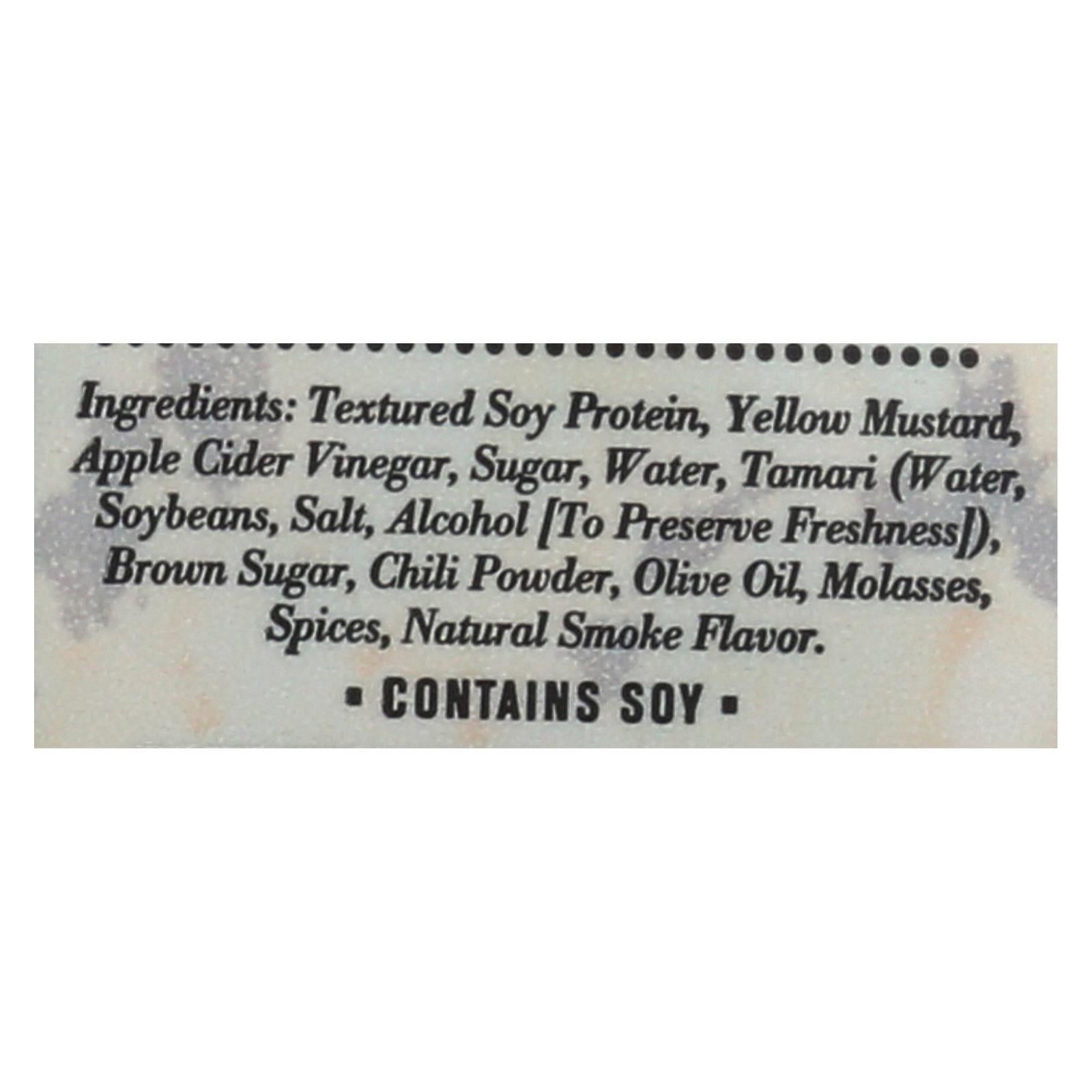 Louisville Vegan Jerky Jerky - Vegan - Carolina Bbq - Case Of 10 - 3 Oz - GreatEagleInc