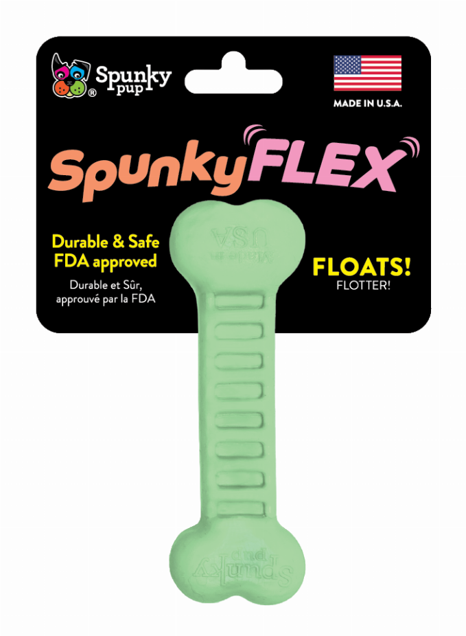 Mint green bone-shaped dog float toy