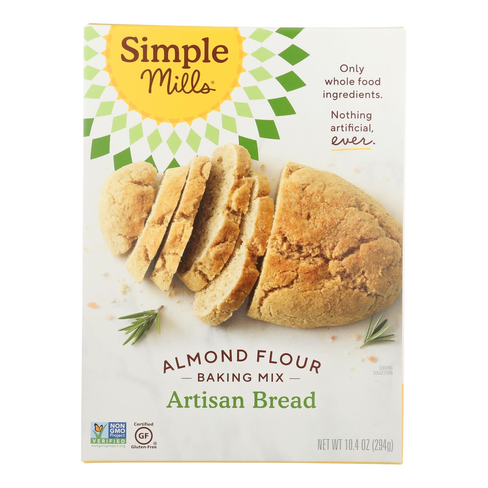 Simple Mills Almond Flour Artisan Bread Mix - Case Of 6 - 9.5 Oz. - GreatEagleInc