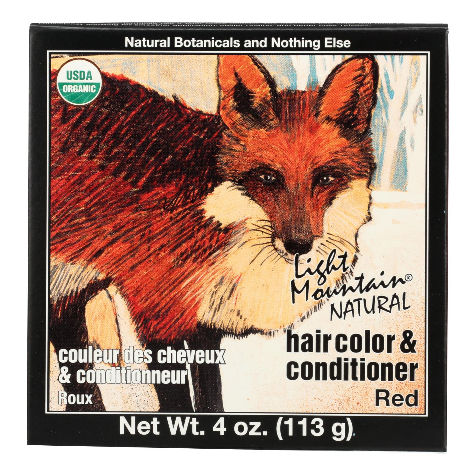 Light Mountain Organic Hair Color And Conditioner - Red - 4 Oz - GreatEagleInc