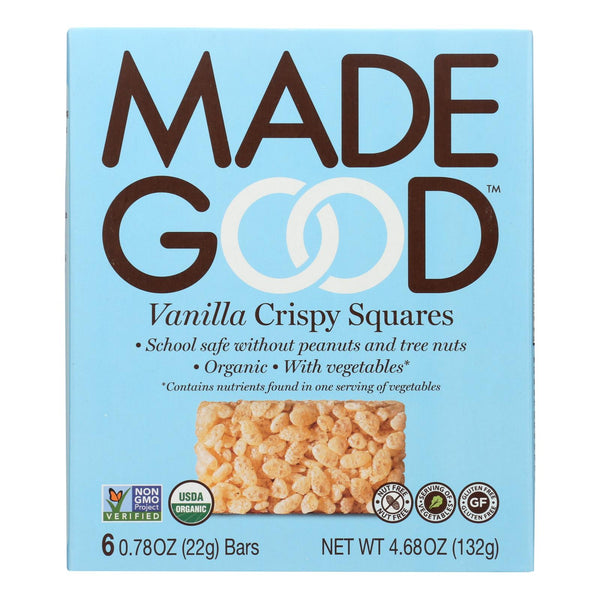 Made Good Crispy Squares - Vanilla - Case Of 6 - 4.68 Oz. - Eco-Friendly Home & Grocery