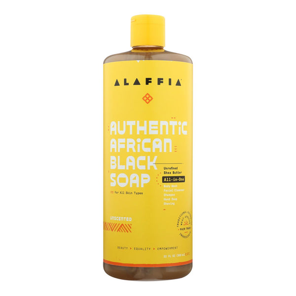 Alaffia - African Black Soap - Unscented - 32 Fl Oz. - GreatEagleInc