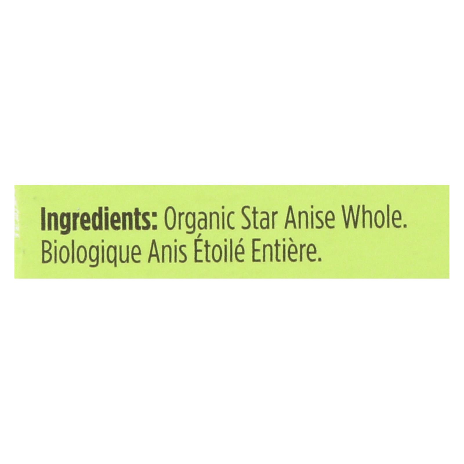 Spicely Organics - Organic Star Anise - Whole - Case Of 6 - 0.1 Oz. - GreatEagleInc
