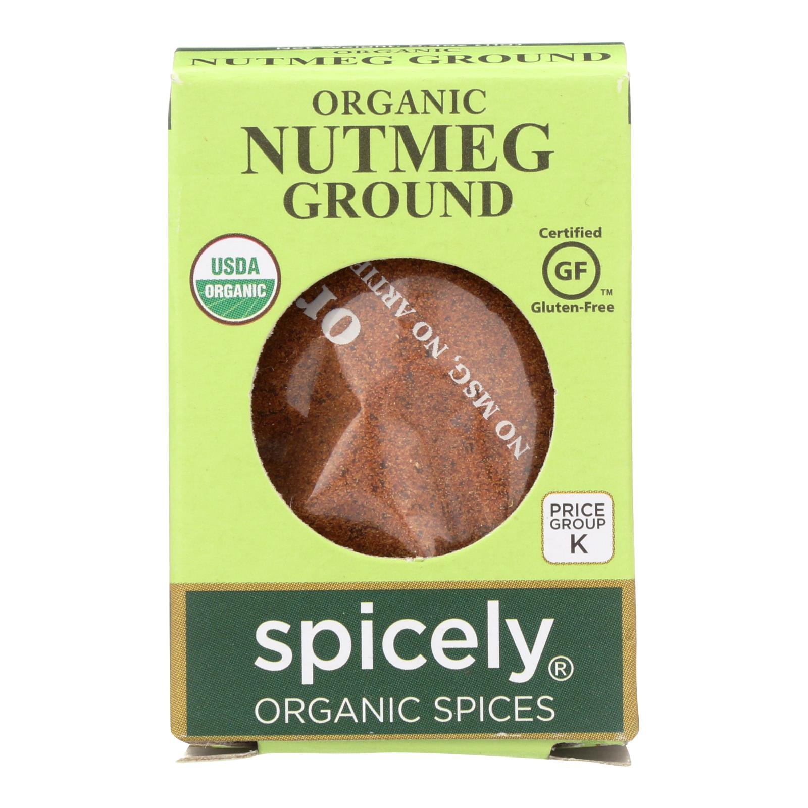 Spicely Organics - Organic Nutmeg - Ground - Case Of 6 - 0.4 Oz. - GreatEagleInc