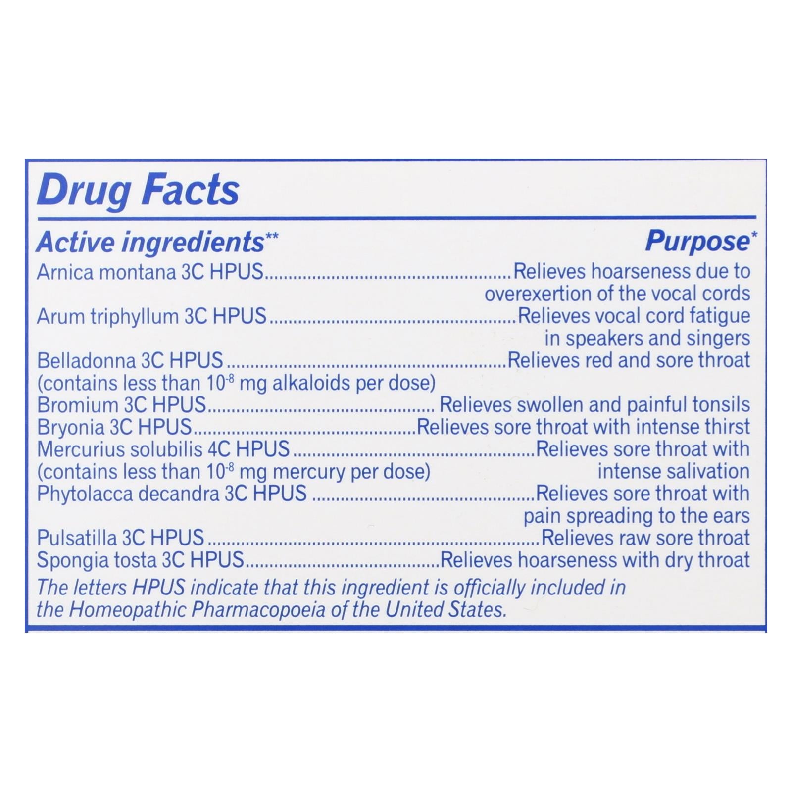 Boiron - Throatcalm - 60 Tab - GreatEagleInc