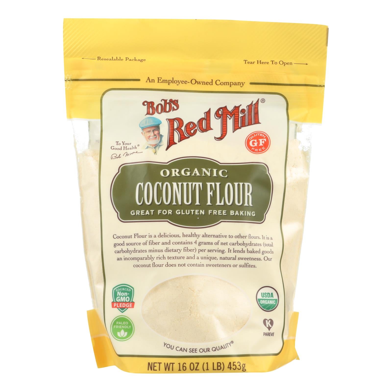 Bob's Red Mill - Flour - Organic - Coconut - Case Of 4 - 16 Oz - GreatEagleInc
