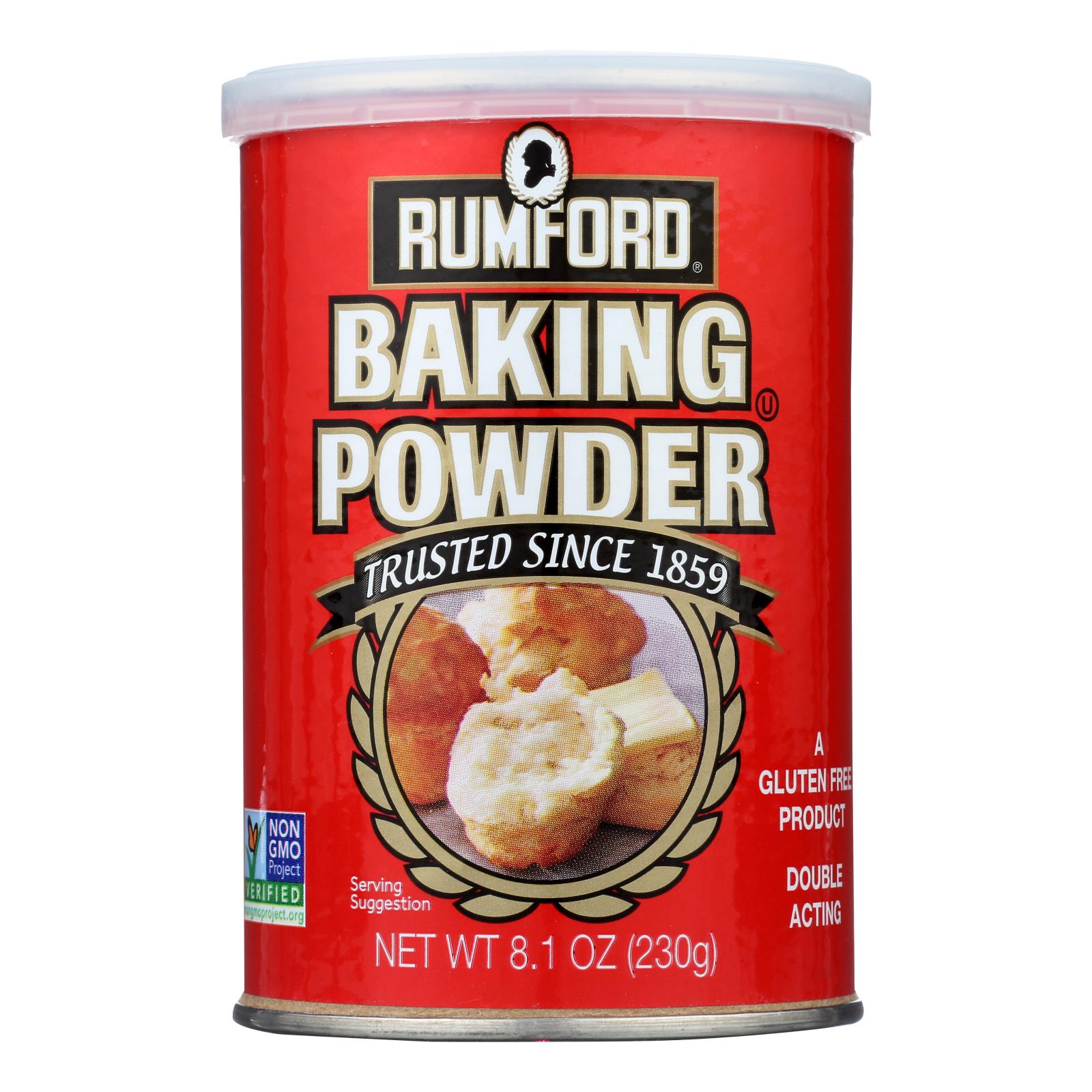 Rumford Baking Powder - Aluminum Free - Non-gmo - Case Of 12 - 8.1 Oz - GreatEagleInc