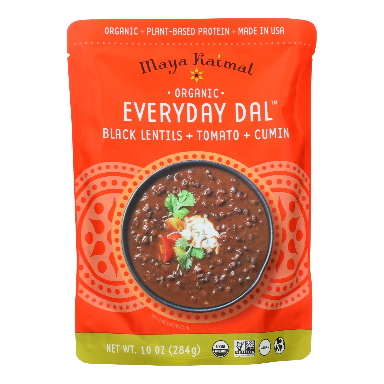 Maya Kaimal - Organic Everyday Dal - Black Lentil Tomato Cumin - Cs Of 6 -10 Oz - GreatEagleInc
