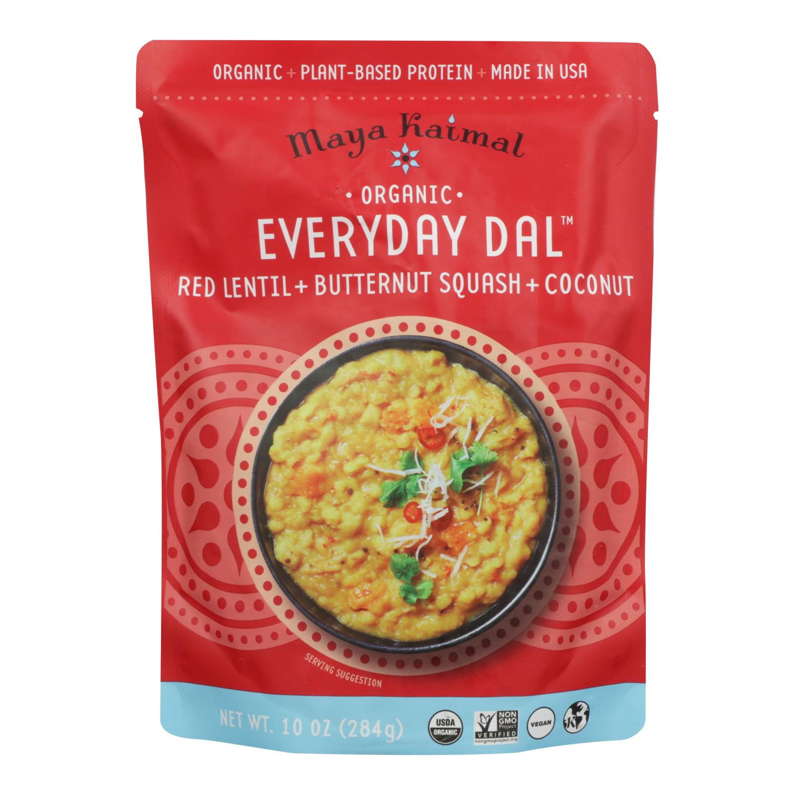 Maya Kaimal - Organic Everyday Dal - Red Lentil Butternut Squash Coconut - Cs Of 6 -10 Oz - GreatEagleInc