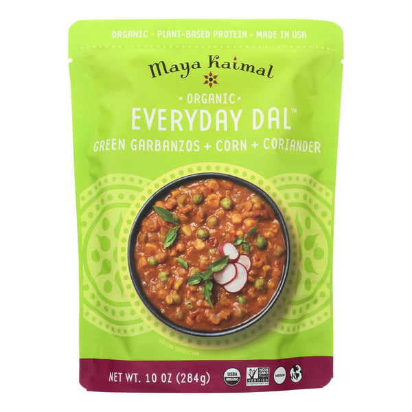 Maya Kaimal - Organic Everyday Dal - Green Garbanzo Corn Coriander - Cs Of 6 -10 Oz - Eco-Friendly Home & Grocery