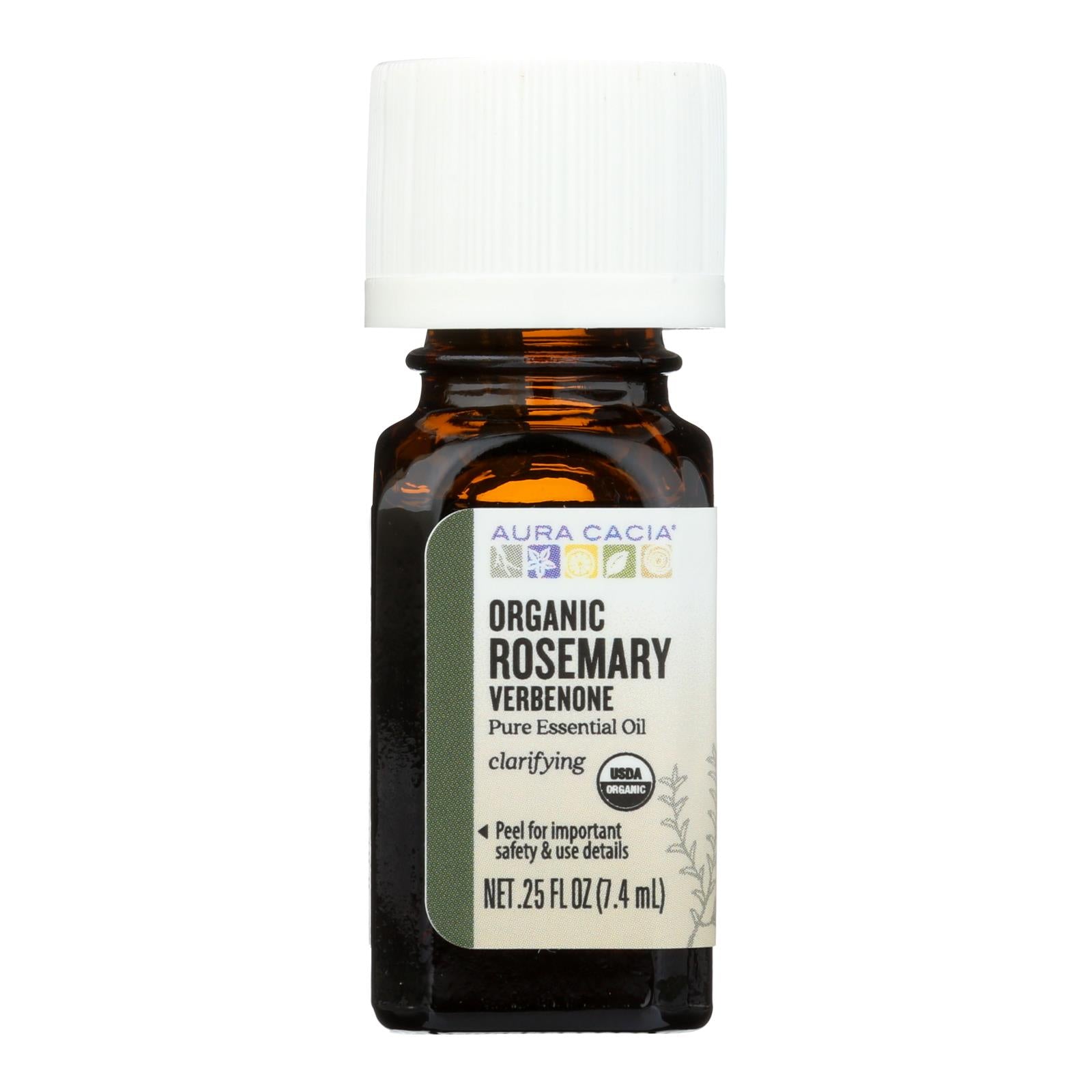 Aura Cacia - Essential Oil - Rosemary Verbenone - Case Of 1 - .25 Fl Oz. - GreatEagleInc