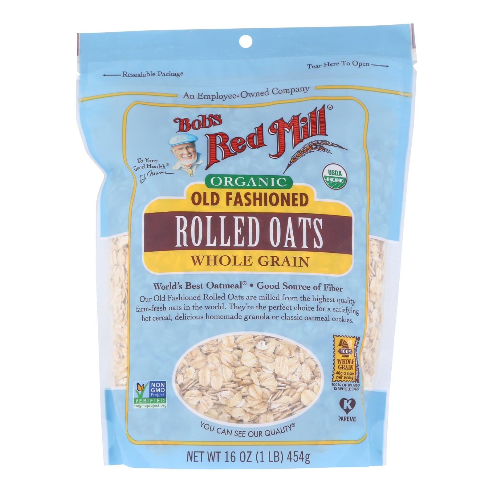 Bob's Red Mill - Organic Old Fashioned Rolled Oats - Case Of 4-16 Oz - GreatEagleInc