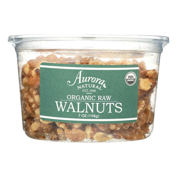 Aurora Natural Products - Organic Raw Walnuts - Case Of 12 - 7 Oz.
