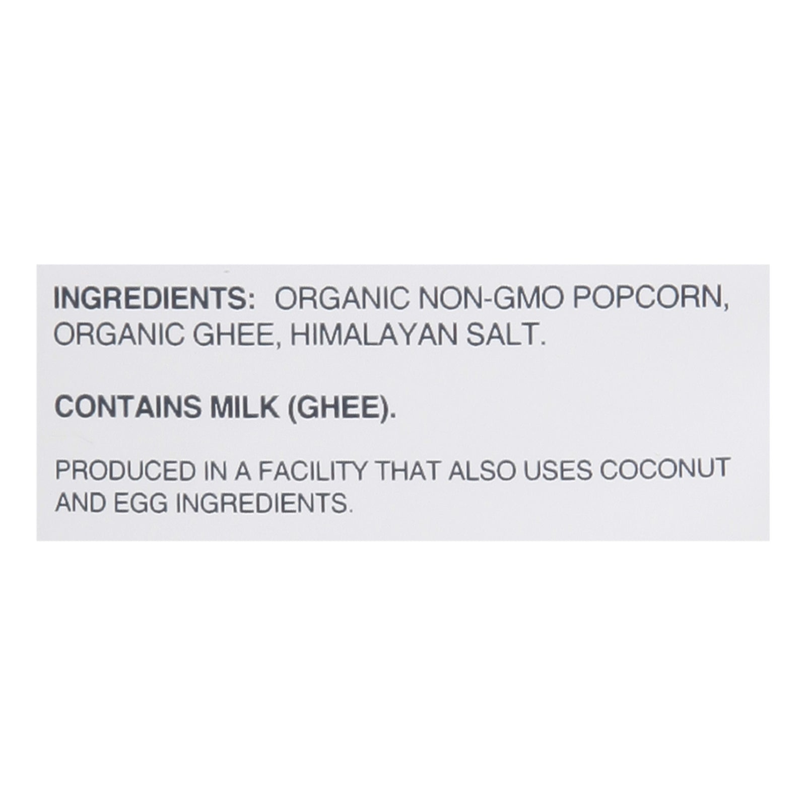 Lesser Evil - Popcorn Oh My Ghee - Case Of 12-4.6 Oz - GreatEagleInc