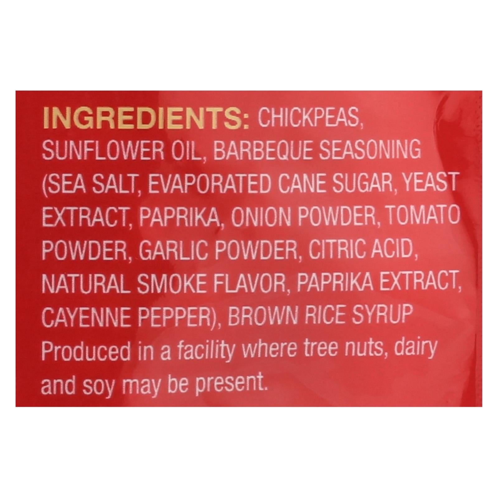 Biena Chickpea Snacks - Barbeque - Case Of 8 - 5 Oz. - GreatEagleInc