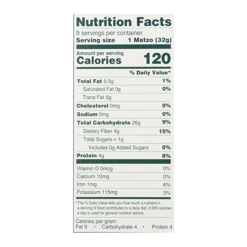 Manischewitz - Whole Wheat Matzo - Case Of 12 - 10 Oz. - GreatEagleInc