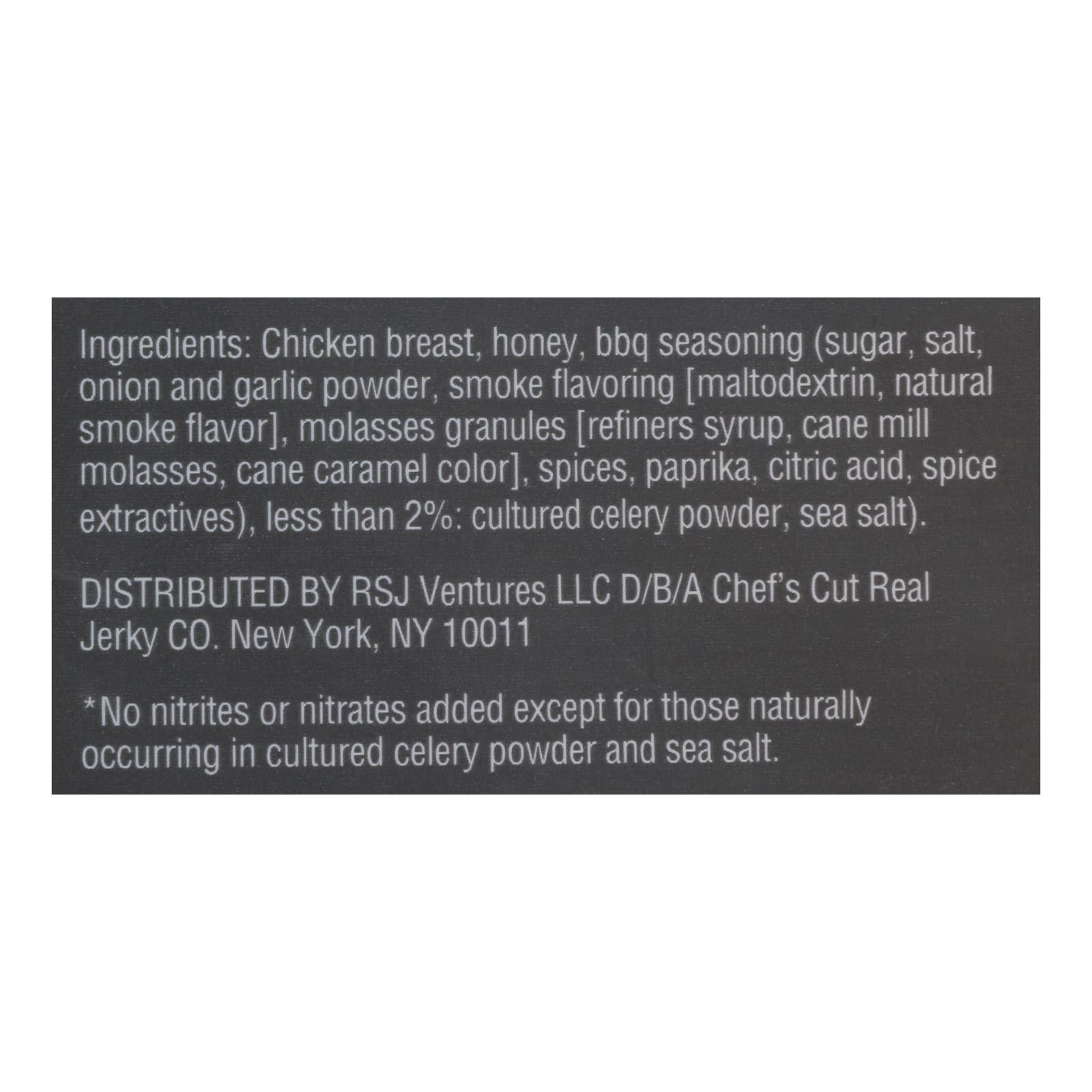 Chef's Cut Jerky - Real Chicken Jerky Honey Barbecue - Case Of 8 - 2.5 Oz. - GreatEagleInc