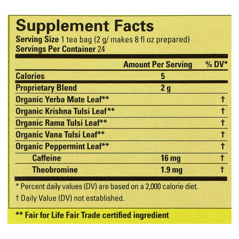 Ecoteas Holy Mate! Tea Bags  - Case Of 6 - 24 Bag - GreatEagleInc