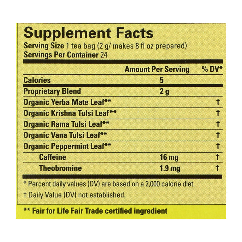 Ecoteas Holy Mate! Tea Bags  - Case Of 6 - 24 Bag - GreatEagleInc