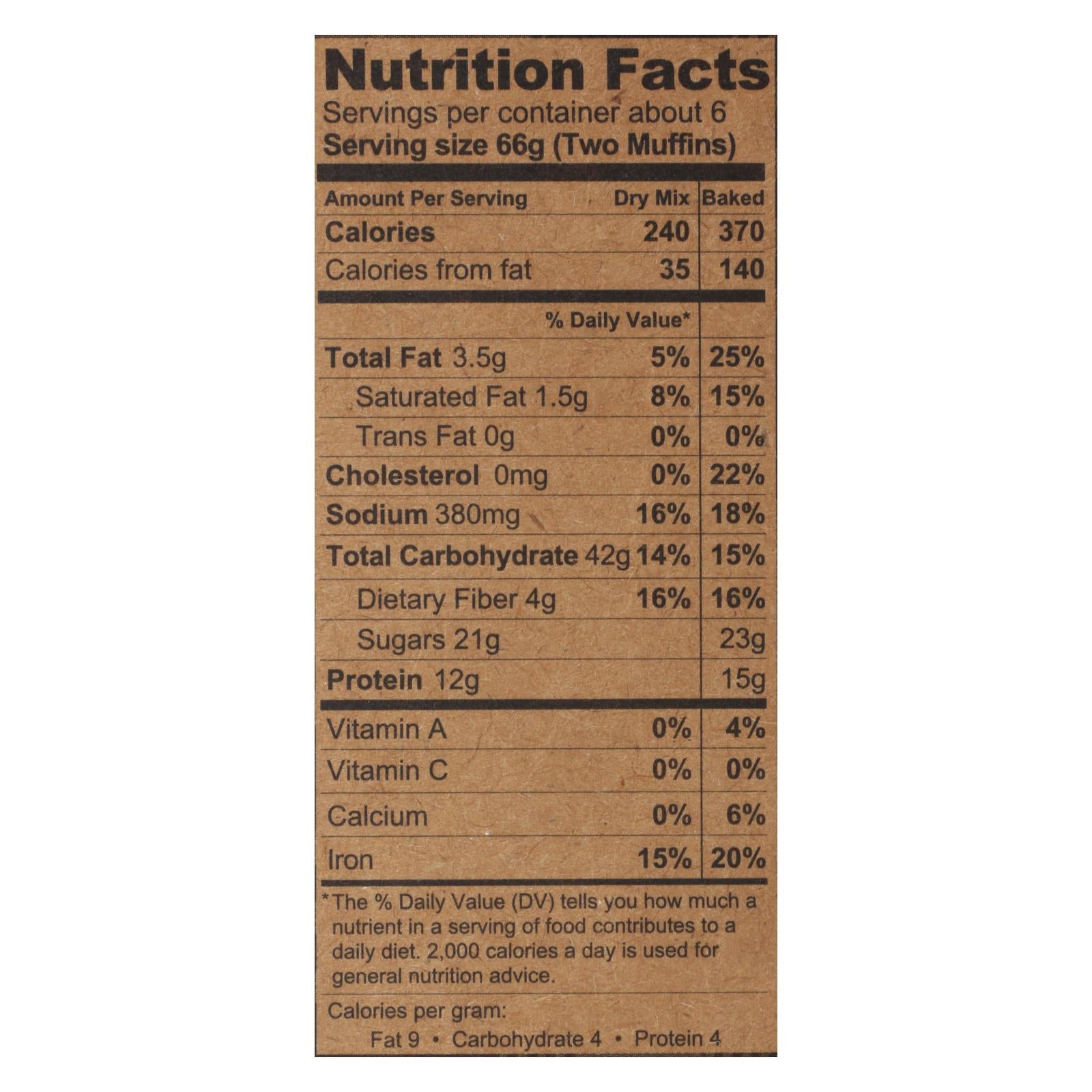 Kodiak Cakes Power Bake Double Dark Chocolate Protein Packed Muffin Mix  - Case Of 6 - 14 Oz - Home & Garden