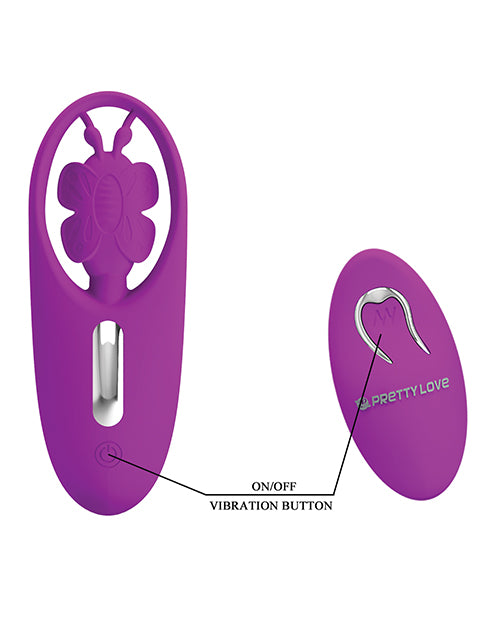 Pretty Love Dancing Butterfly Panty Vibe W/free Panty - Fuchsia - GreatEagleInc