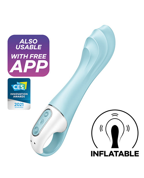 Satisfyer Air Pump Vibrator 5+ - Blue - GreatEagleInc