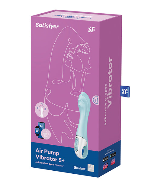 Satisfyer Air Pump Vibrator 5+ - Blue - GreatEagleInc