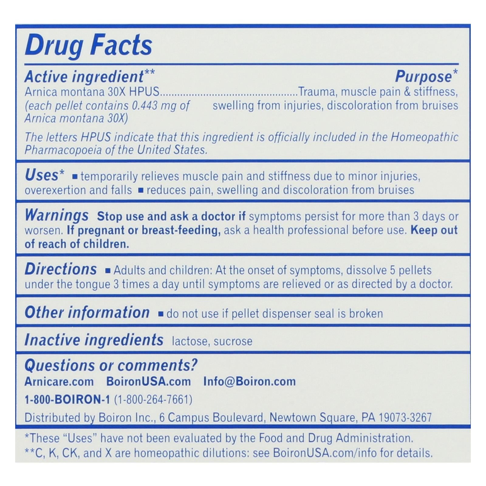 Boiron - Arnicare 30x Pain Relief Tube - 3 Count - GreatEagleInc