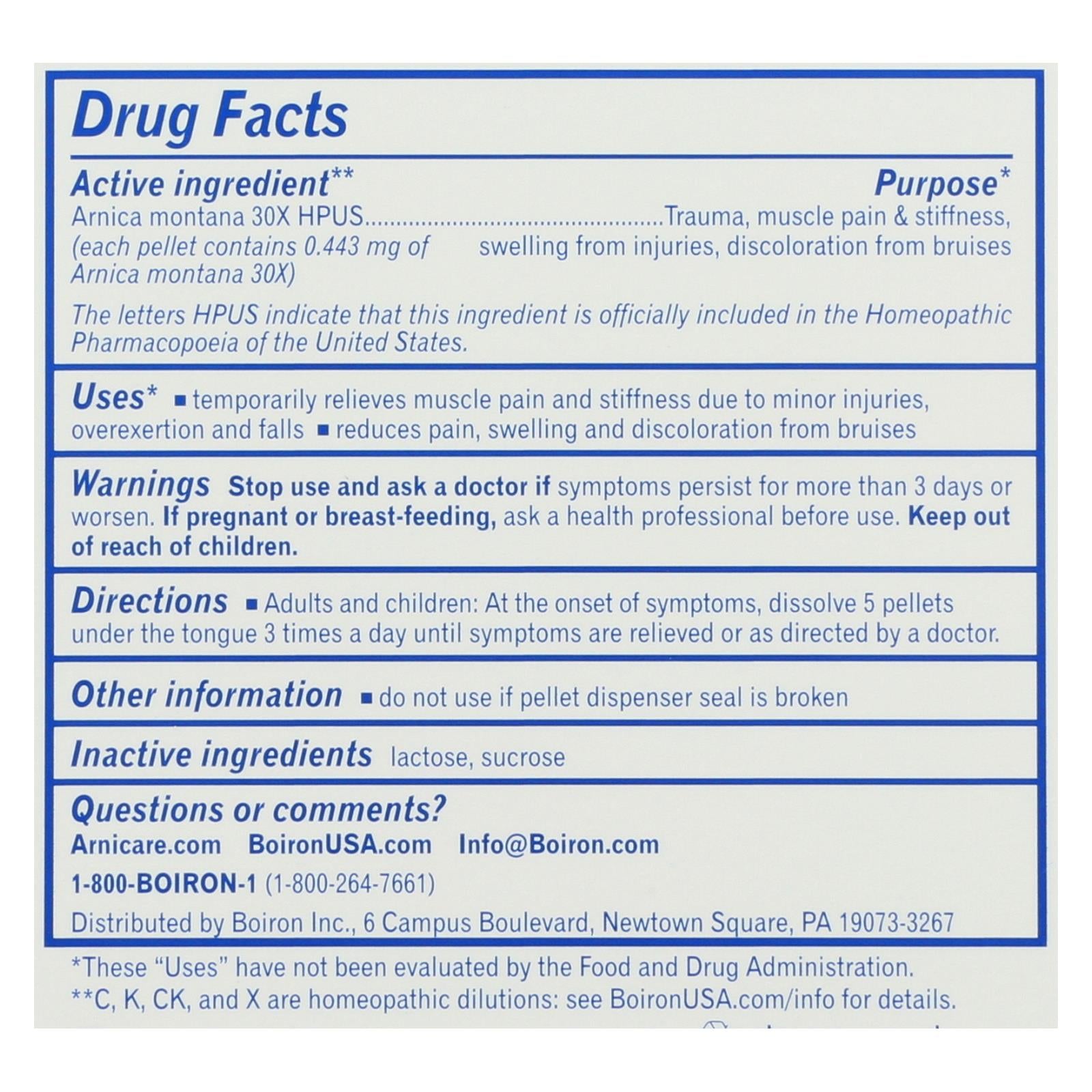 Boiron - Arnicare 30x Pain Relief Tube - 3 Count - GreatEagleInc