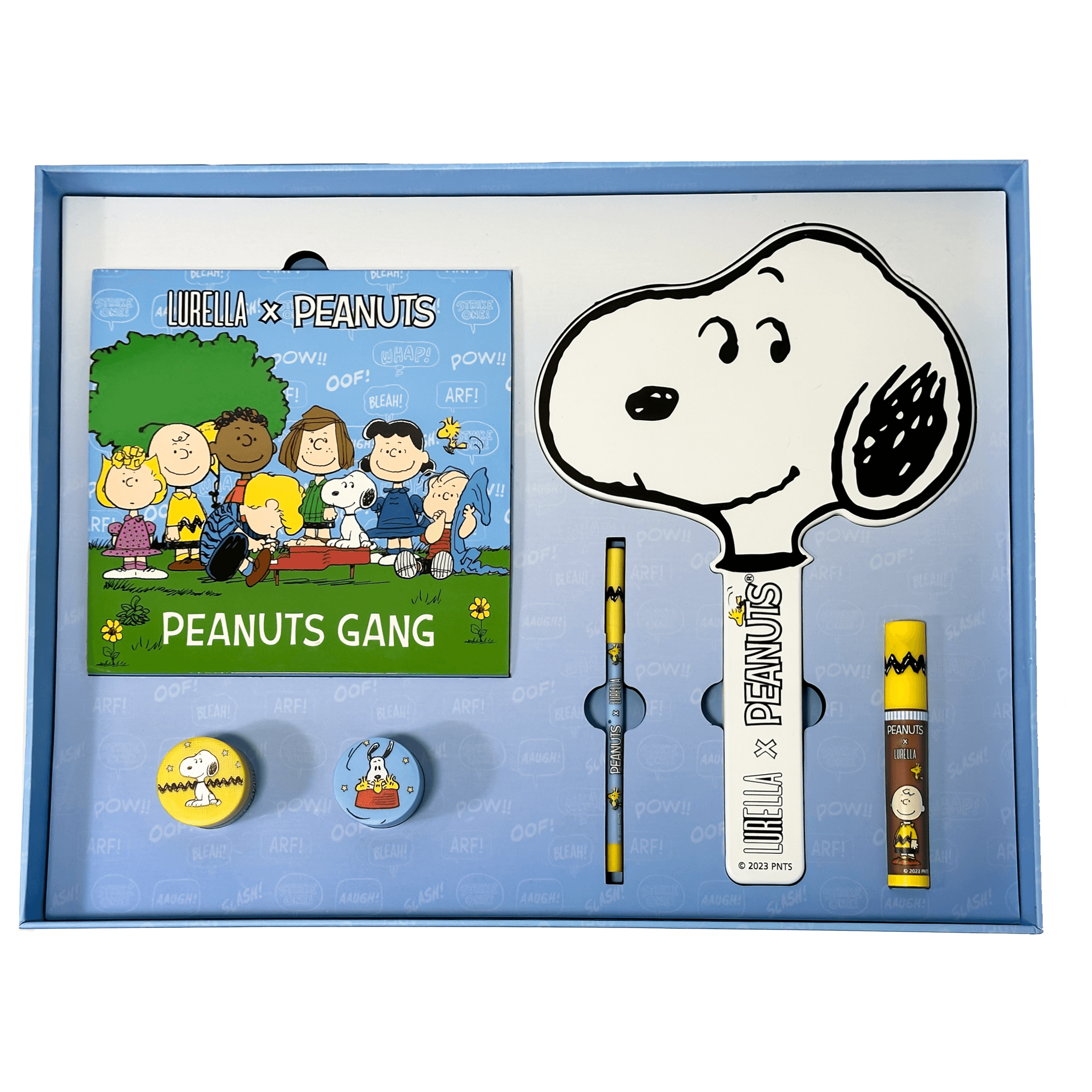 Lurella x Peanuts Snoopy mirror PR box set with Snoopy-shaped compact and mini items