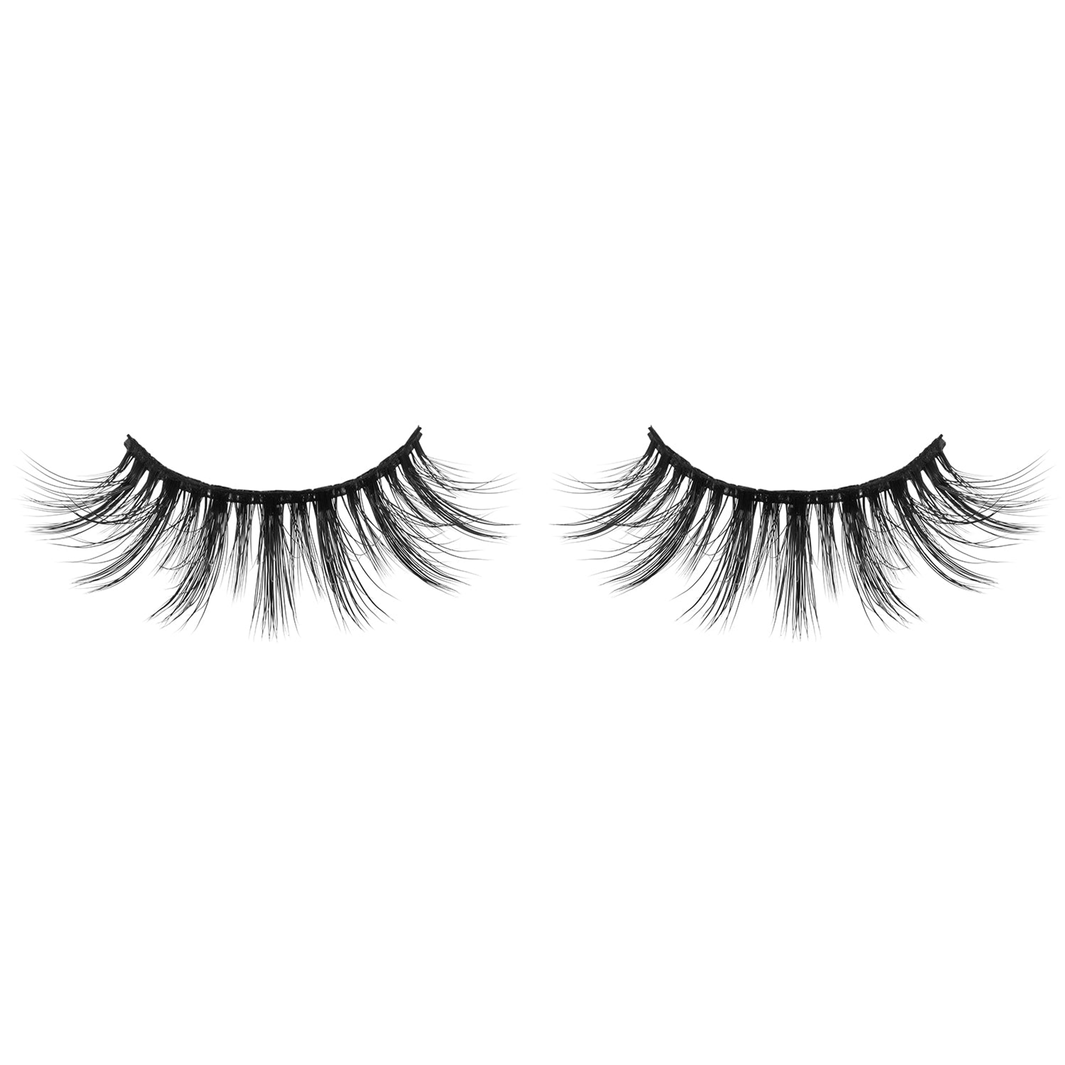 Strip false eyelashes, long black wispy lashes with tapered ends