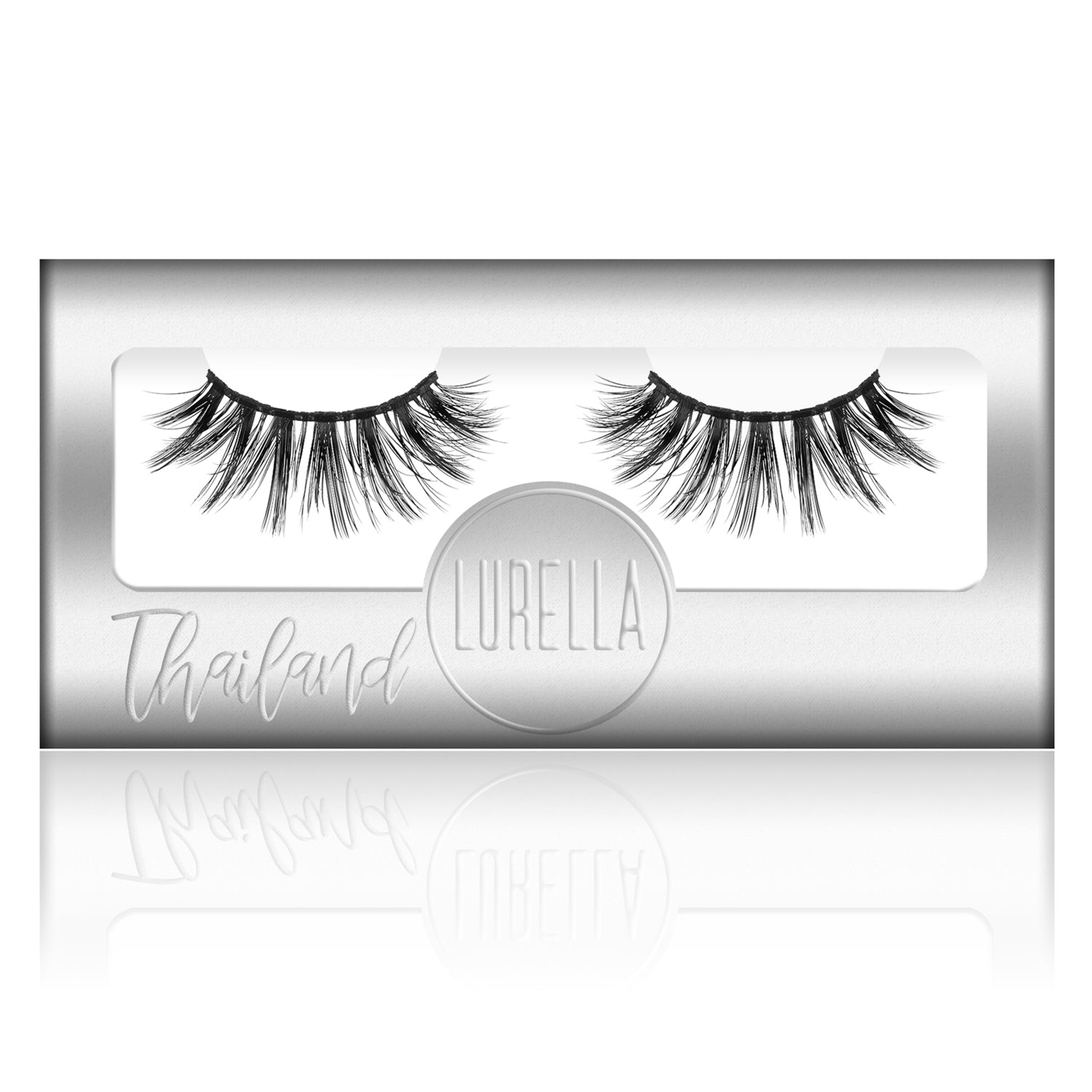 Synthetic eyelashes in box with LURELLA logo