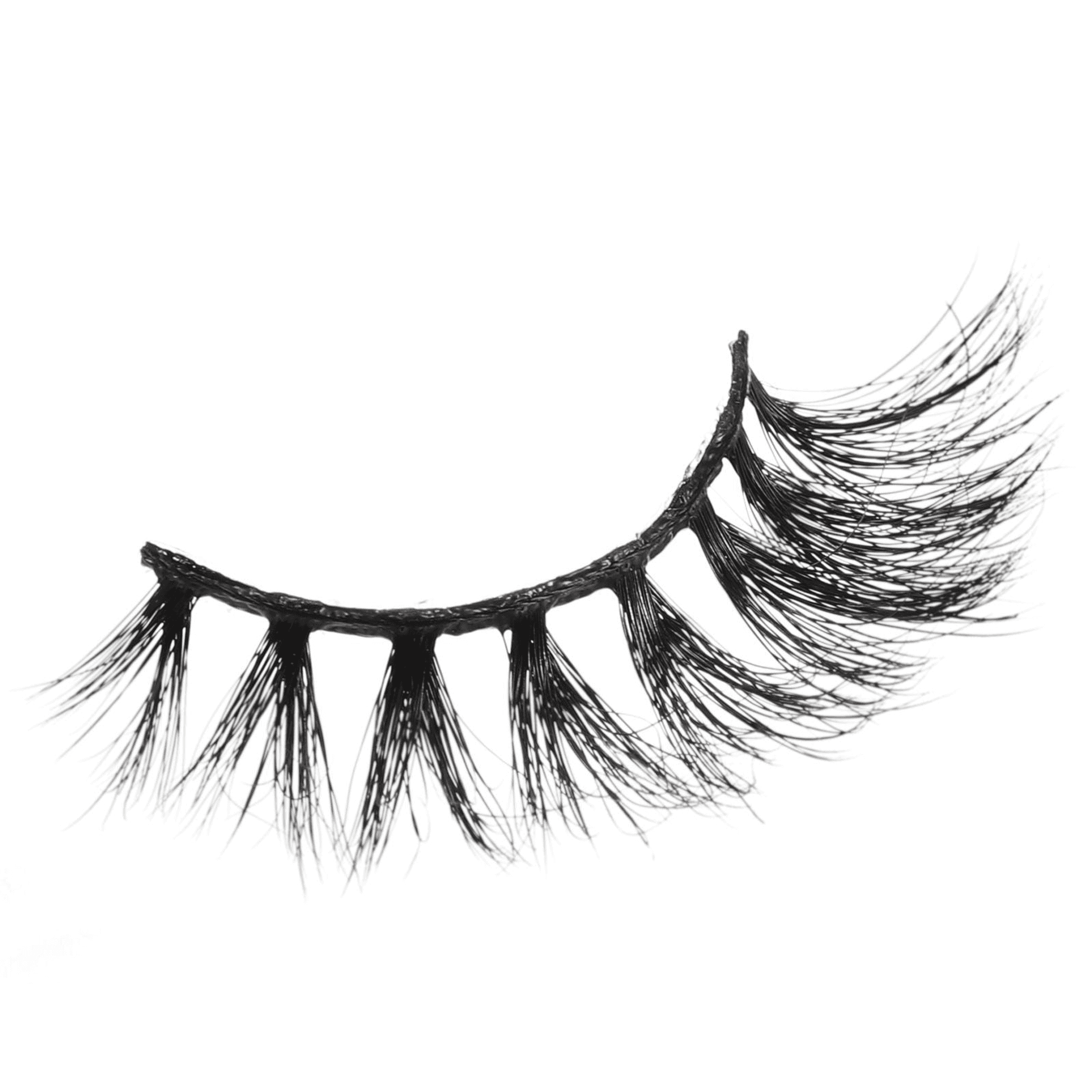 3D mink false eyelashes, long layered wisps, full volume