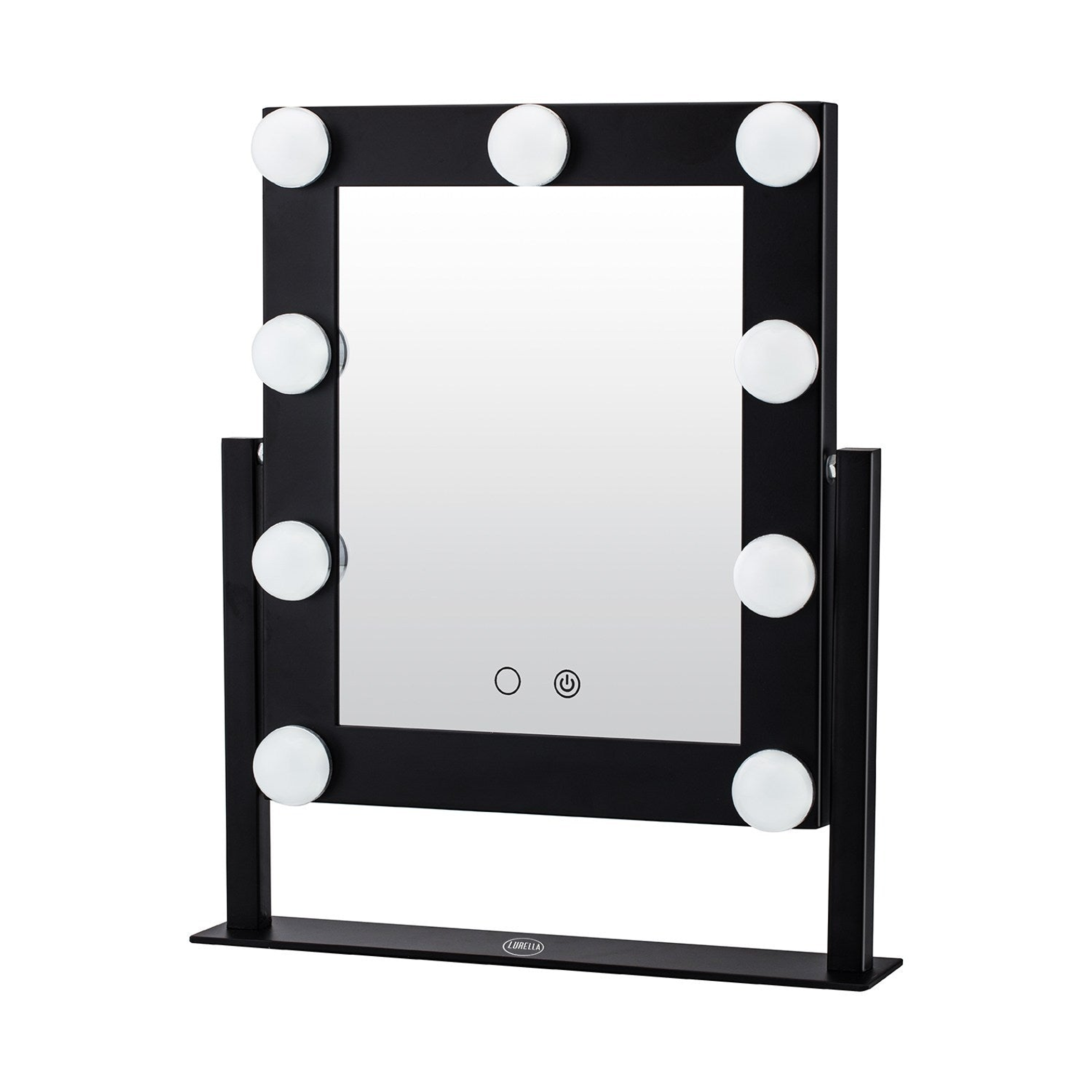 9 Bulb Vanity Mirror - Jet Black - 1 - Health & Beauty