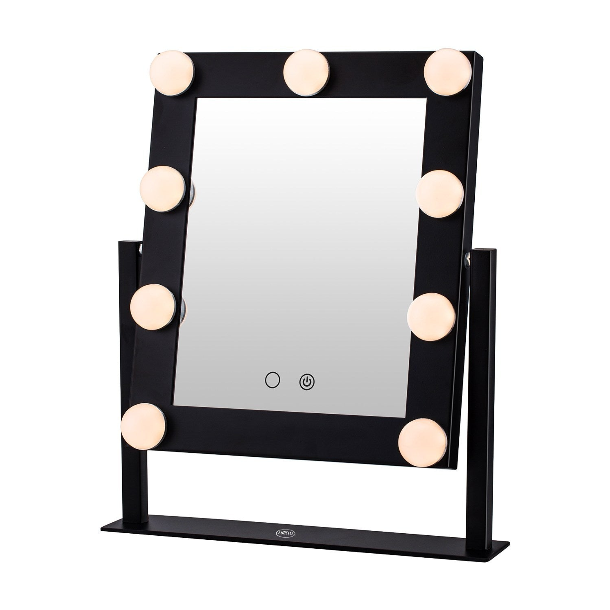 9 Bulb Vanity Mirror - Jet Black - 1 - Health & Beauty