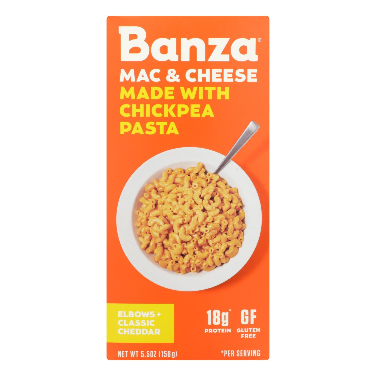 Banza - Chickpea Pasta Mac And Cheese - Classic Cheddar - Case Of 6 - 5.5 Oz. - GreatEagleInc
