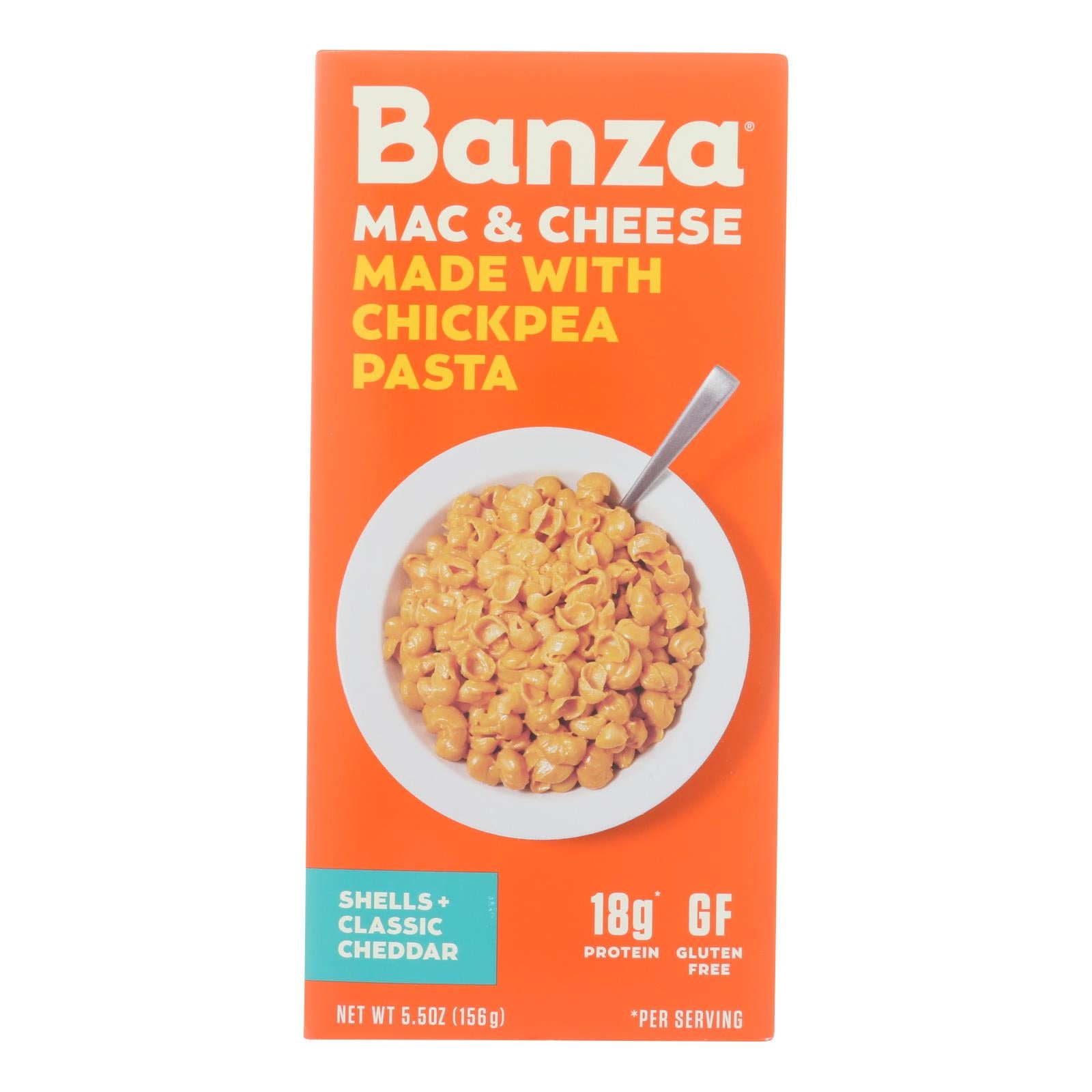 Banza - Chickpea Pasta Mac And Cheese - Shells And Classic Cheddar - Case Of 6 - 5.5 Oz. - GreatEagleInc