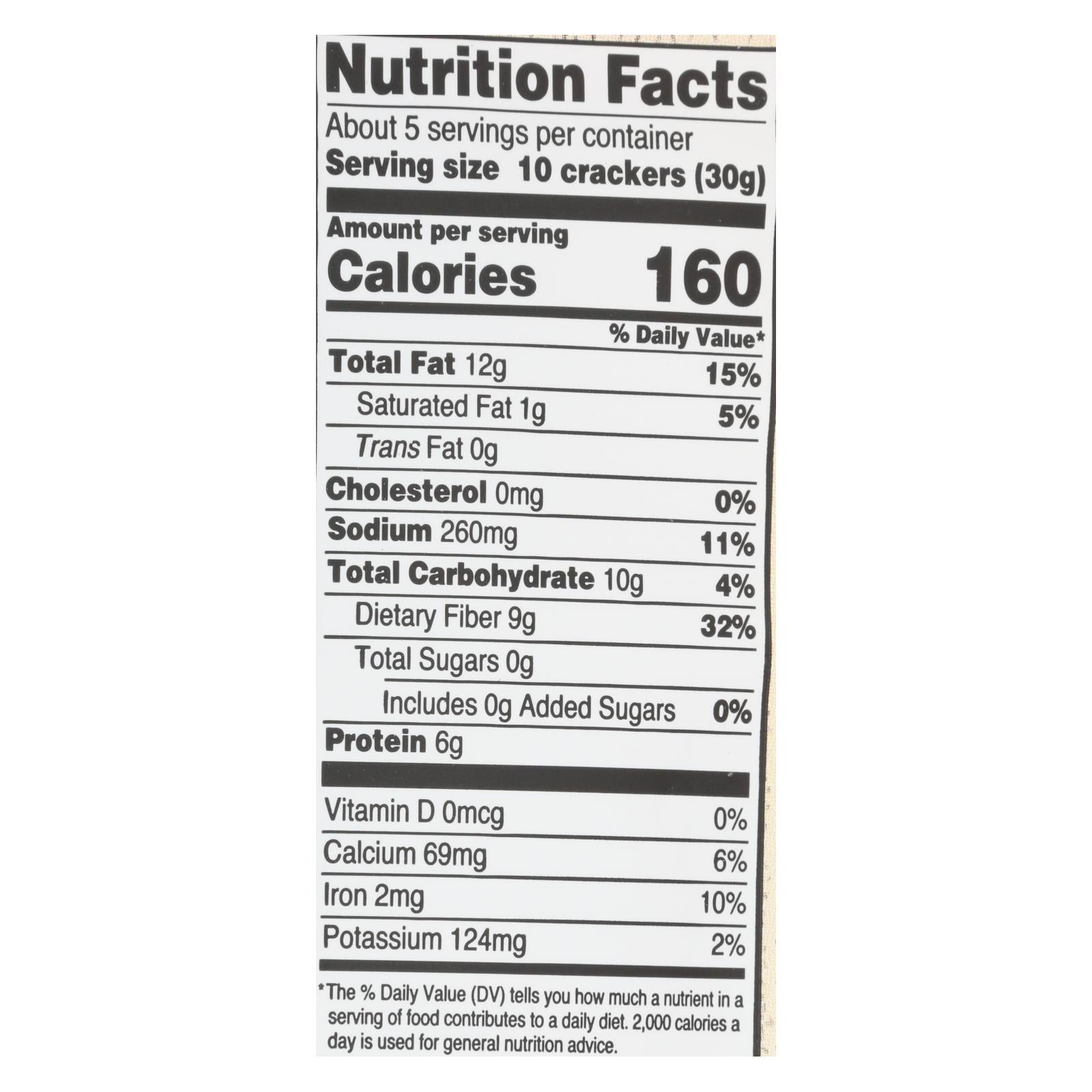 Doctor In The Kitchen - Organic Flax Seed Crackers - Sea Salt - Case Of 6 - 5 Oz. - GreatEagleInc