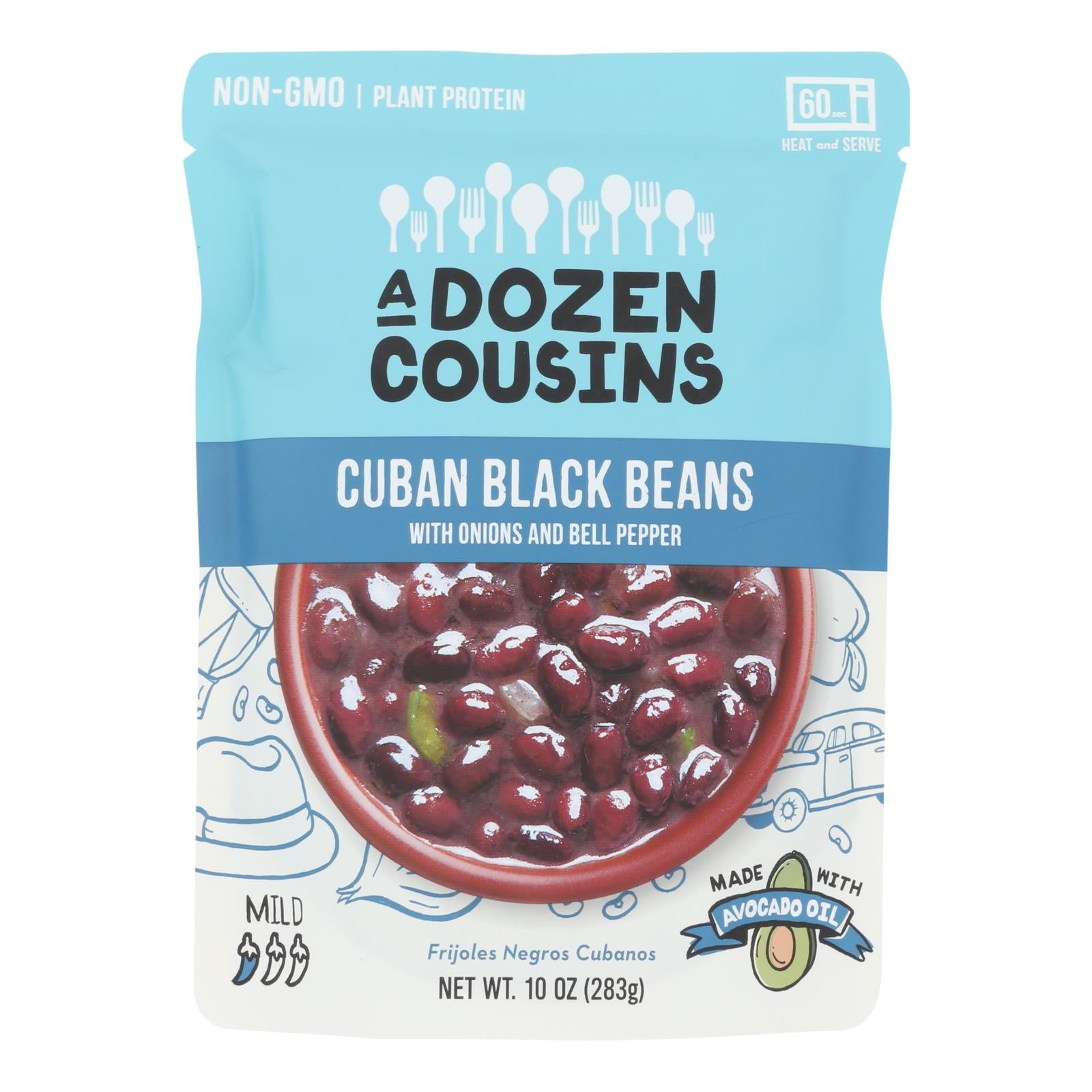 A Dozen Cousins - Ready To Eat Beans - Cuban Black - Case Of 6 - 10 Oz. - GreatEagleInc