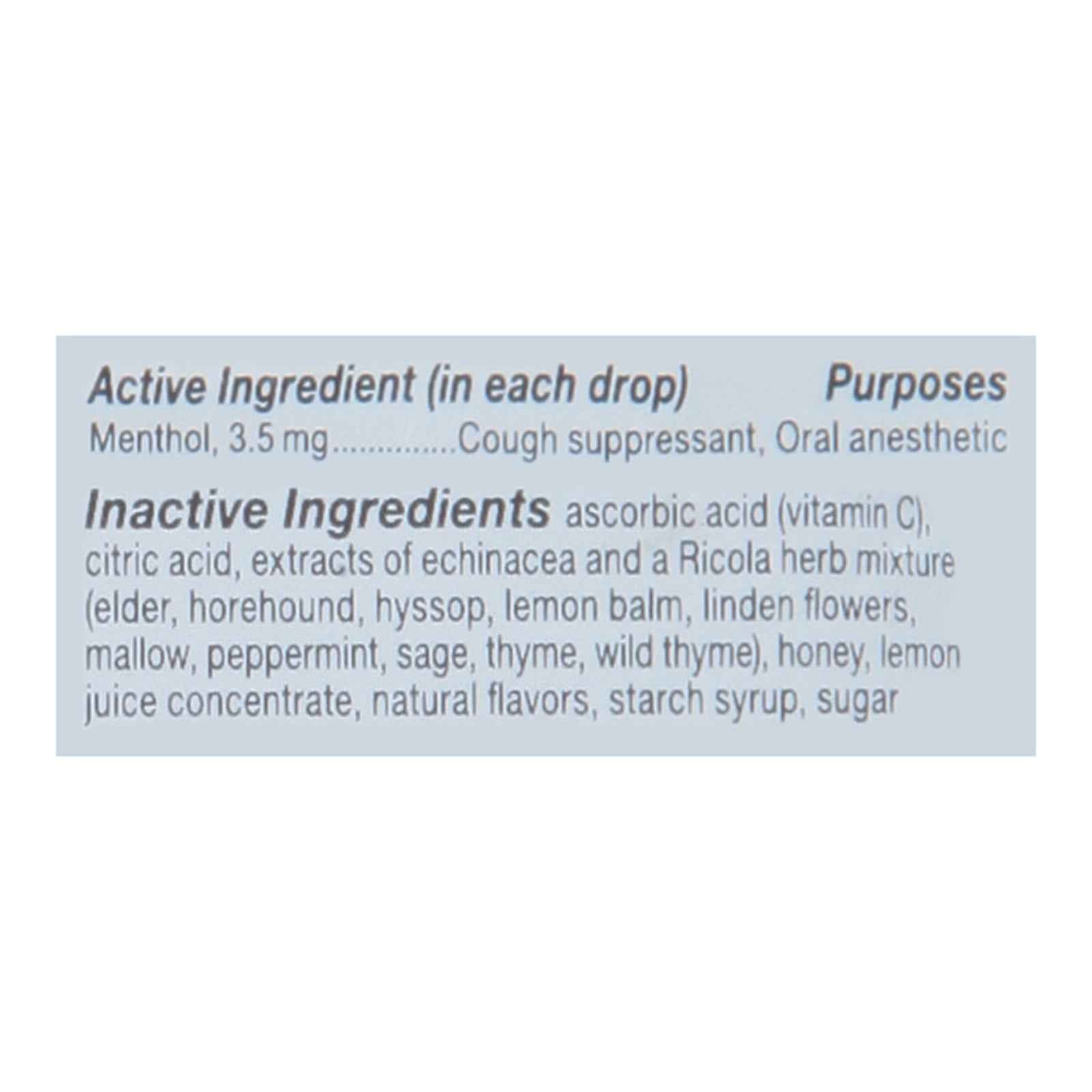 Ricola - Cough Drop Ech Honey Lemon - Case Of 8-19 Ct