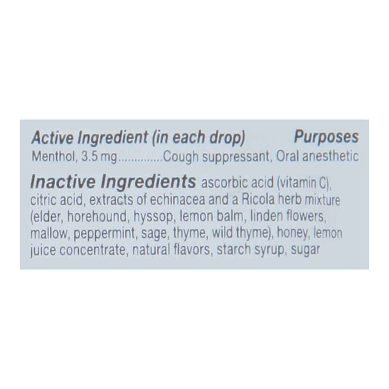 Ricola - Cough Drop Ech Honey Lemon - Case Of 8-19 Ct