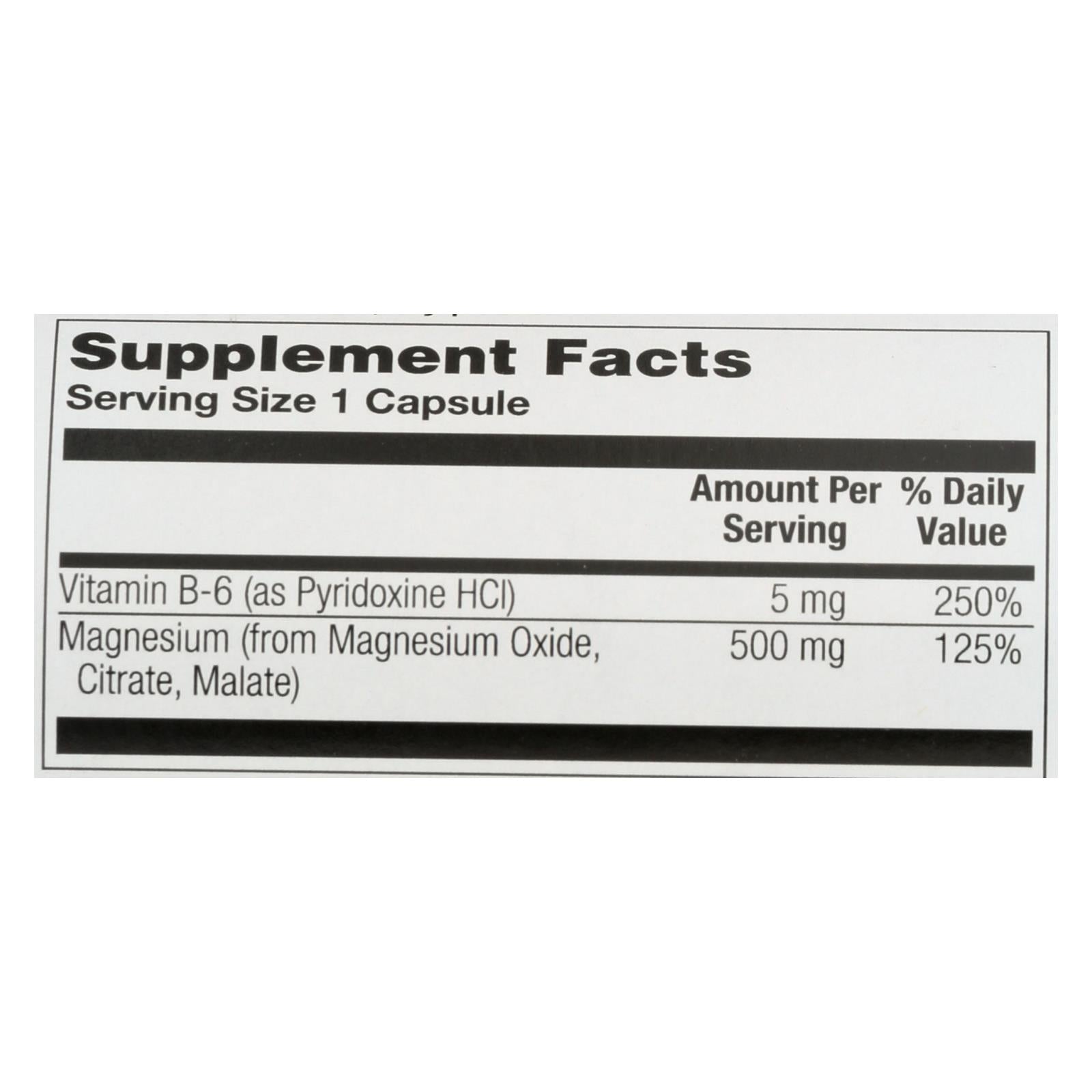 Nature's Life - Magnesium 500mg - 1 Each 1-100 Cap - GreatEagleInc