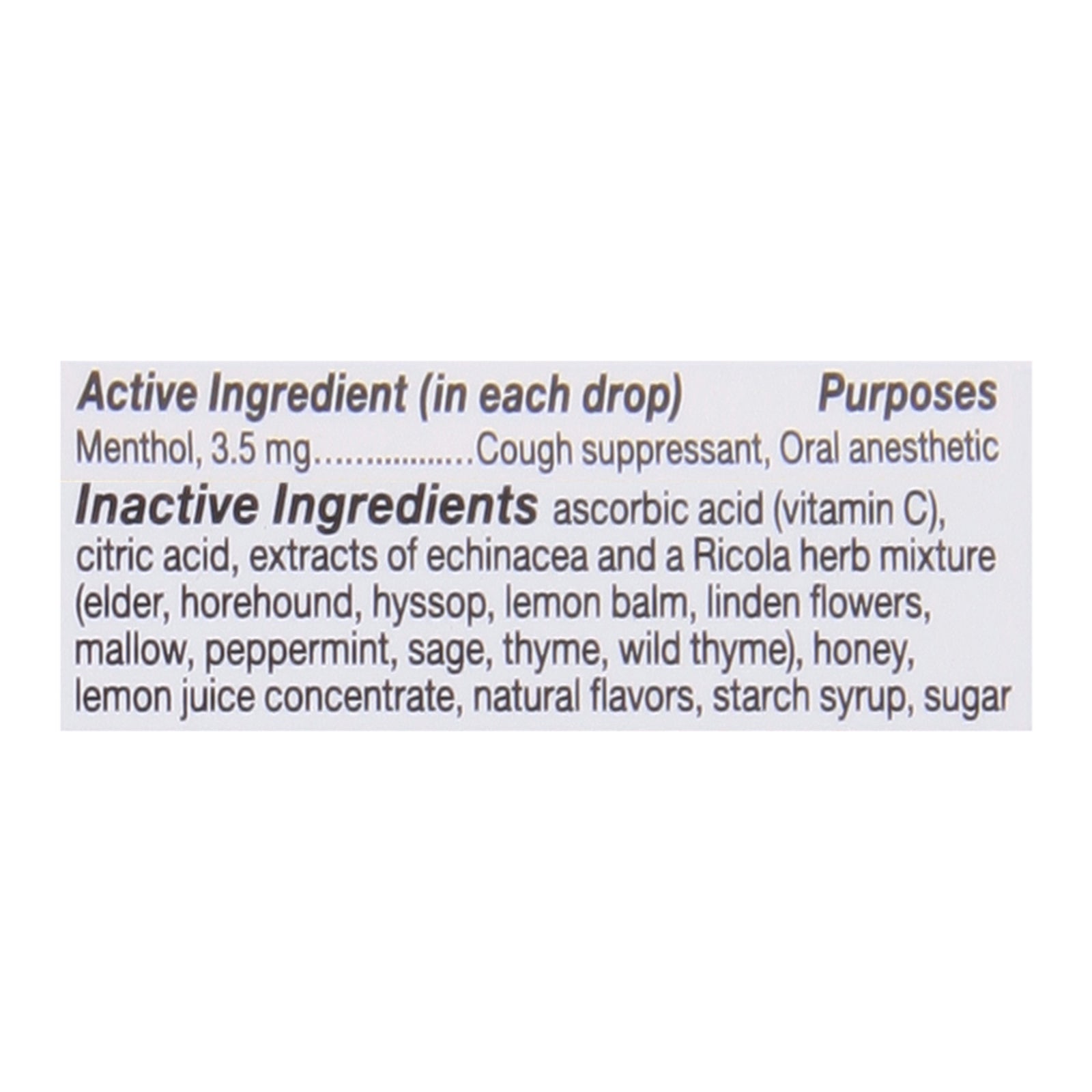 Ricola - Cough Drop Ech Honey Lemon - Case Of 6-45 Ct - GreatEagleInc