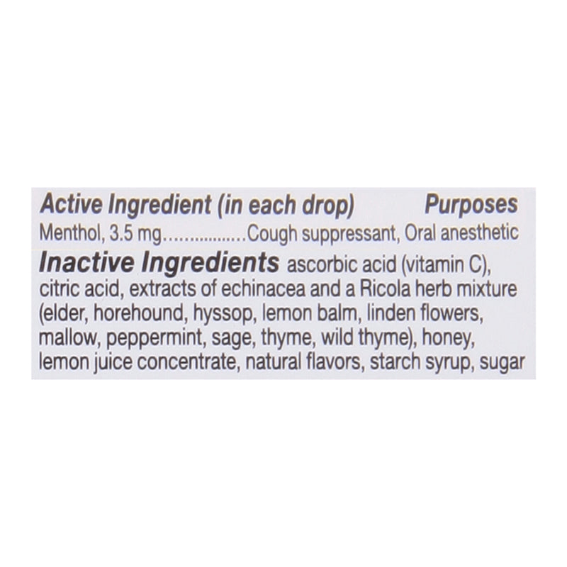 Ricola - Cough Drop Ech Honey Lemon - Case Of 6-45 Ct - GreatEagleInc