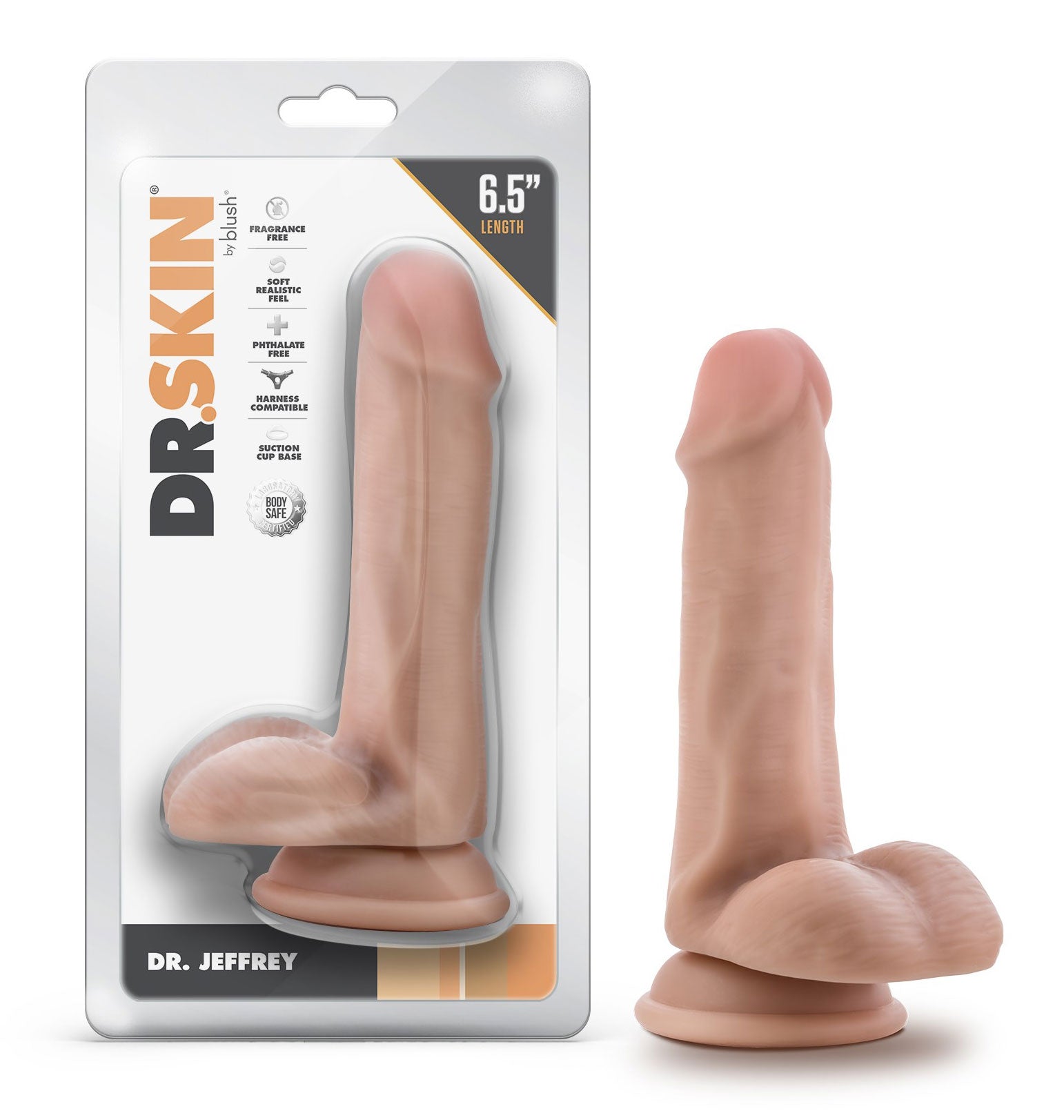 Dr. Skin - Dr. Jeffrey - 6.5 Inch Dildo With Balls - GreatEagleInc