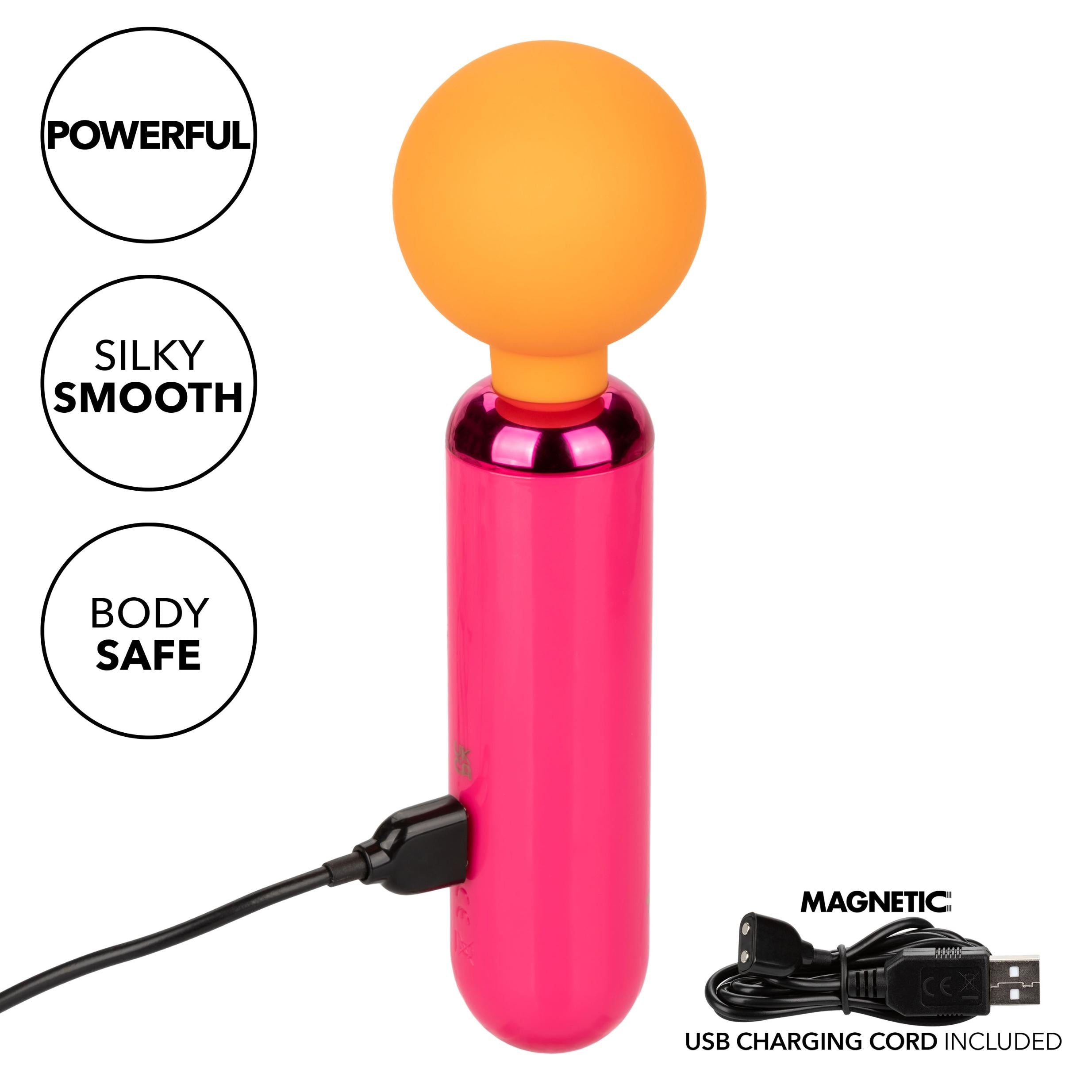 Naughty Bits Home Cumming Queen Vibrating Wand -  Orange/pink - GreatEagleInc